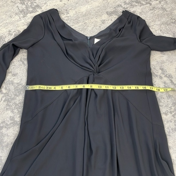 NWT Cinq a Sept Cecil Dress Black Long Sleeve Surplice Twist Front Flowy Sz 2 - Picture 14 of 16
